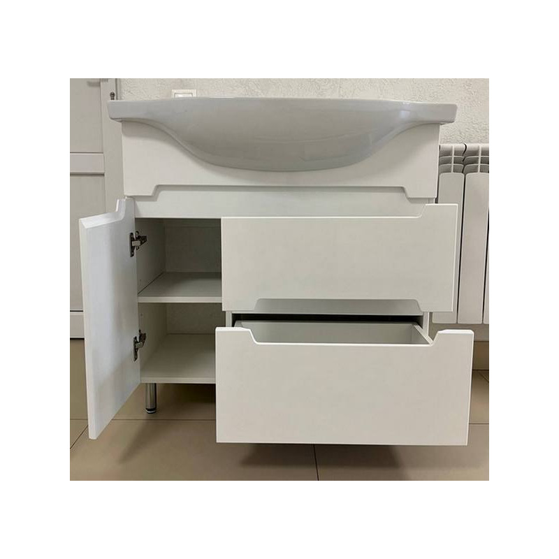 Тумба под умывальник Garda Marko-32 850 Т_ум_2ящ_1дв_850_Marko открытые ящики и дверца