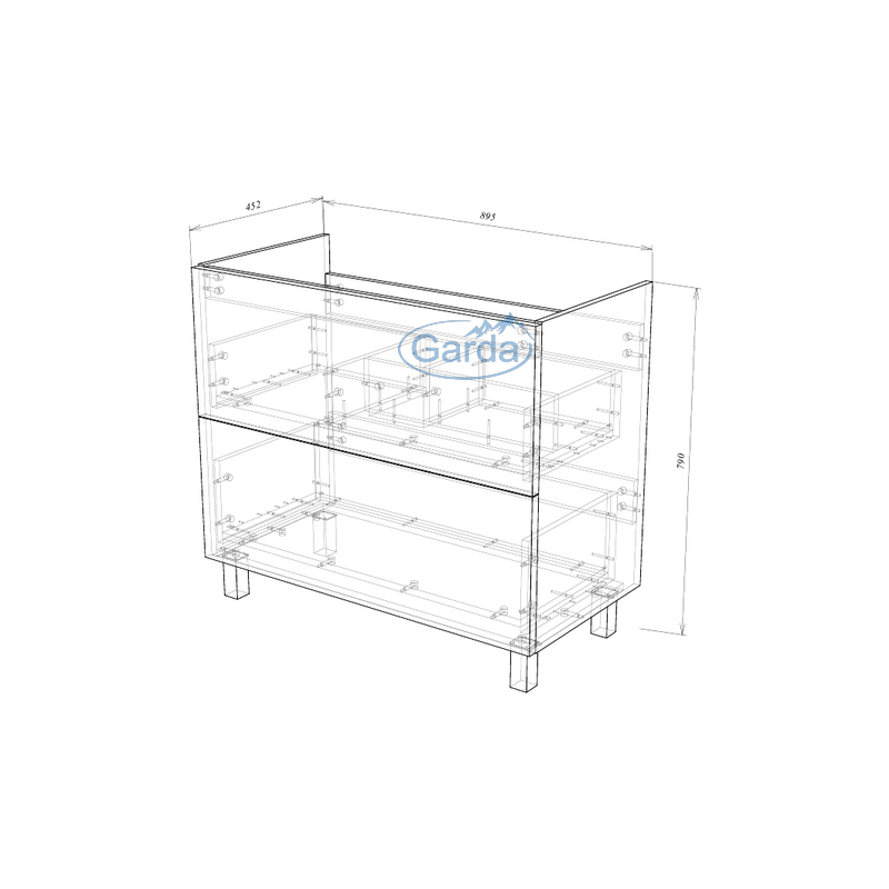 Тумба под умывальник Garda Grado58_1000 26.58.1000