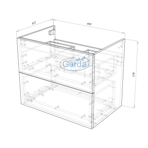 Тумба под умывальник Garda Grado58н_700 26.58н.700 схема