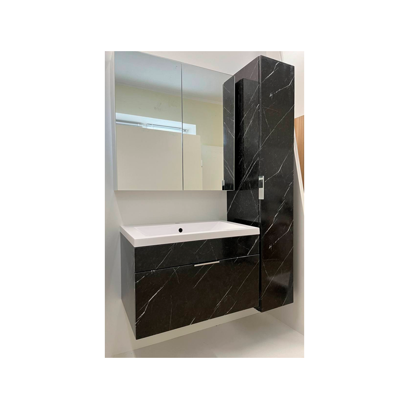 Шкаф-пенал Garda Venice22н_300_PVC 18.22н.300.PVC, черн мр. в интерьере