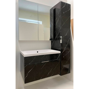 Шкаф-пенал Garda Venice22н_300_PVC 18.22н.300.PVC, черн мр. в интерьере