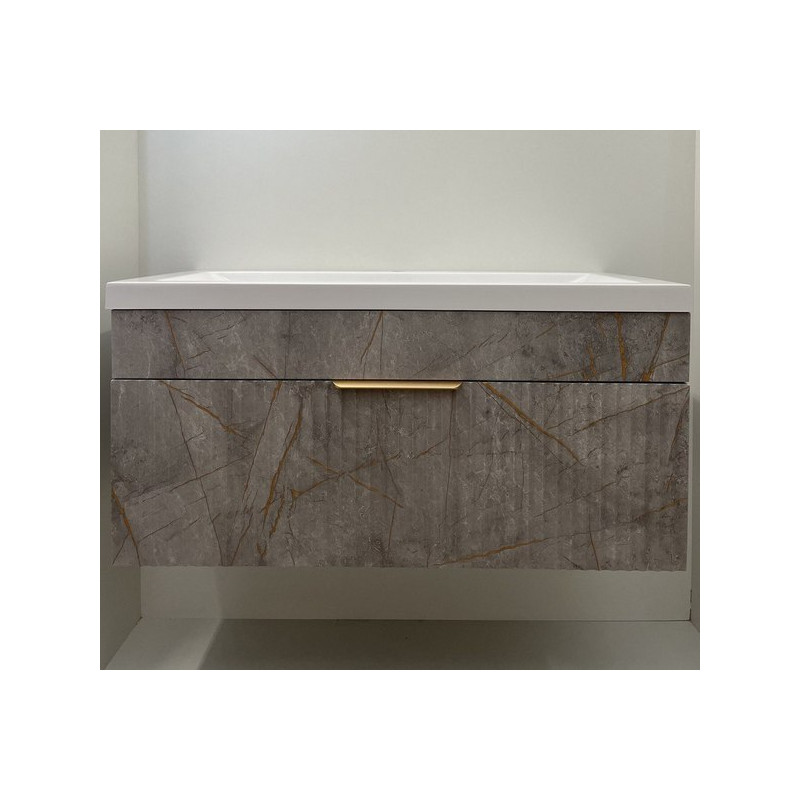 Тумба под умывальник Garda Onda106н-750_PVC,мр.зол 09.106н.750,мр.зол спереди