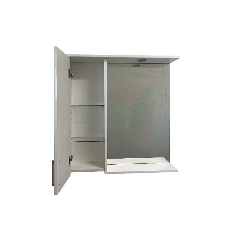 Шкаф с зеркалом Garda Alba-3 850L 02.3.850L с открытой дверцей