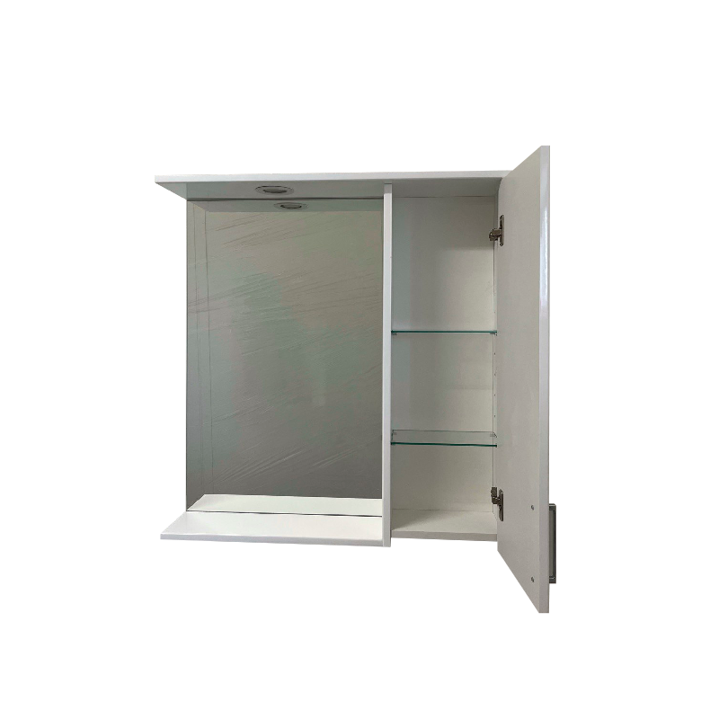 Шкаф с зеркалом Garda Alba-3 850R 02.3.850R с открытой дверцей