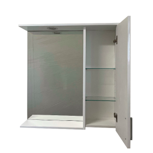 Шкаф с зеркалом Garda Alba-3 850R 02.3.850R с открытой дверцей