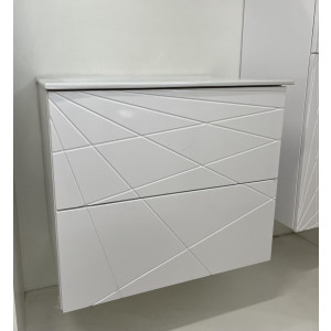 Тумба под умывальник Garda Geometry38н_700_PVС, бел.гл. 11.38н.700.PVC, бел.гл. спереди