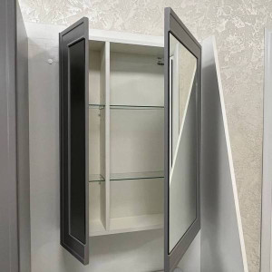 Шкаф с зеркалом Garda Stella-6 600L (M) З_2дв_600L_Stellla в полураскрытом виде