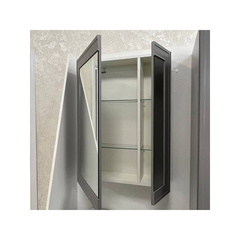 Шкаф с зеркалом Garda Stella-6 600R (M) З_2дв_600R_Stellla приоткрытые дверцы