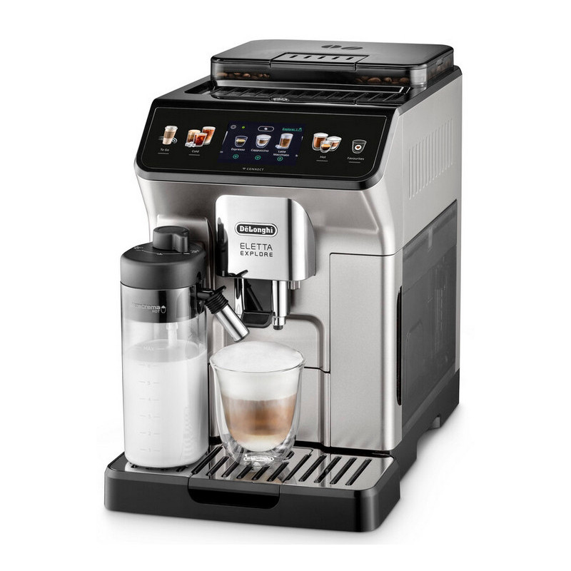 Кофемашина DeLonghi  ECAM 450 65 S сбоку