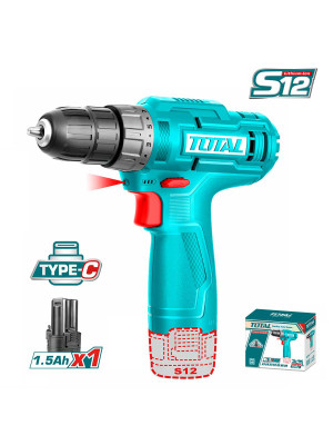 Дрель-шуруповерт Total TDLI12428 комплектация