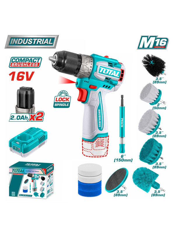 Дрель-шуруповерт Total TOSLI240786 комплектация