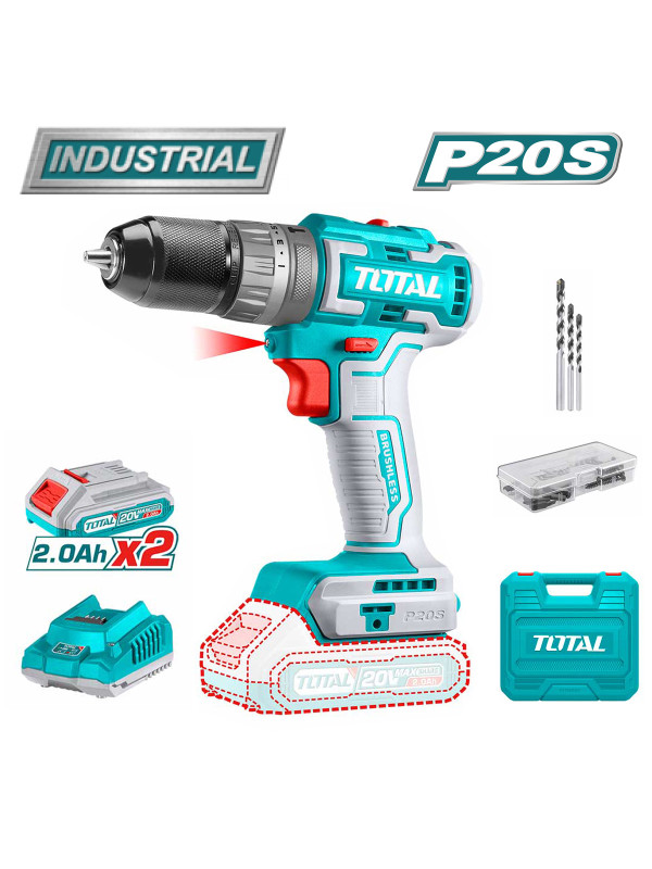 Дрель-шуруповерт Total TIDLI20508 комплектация