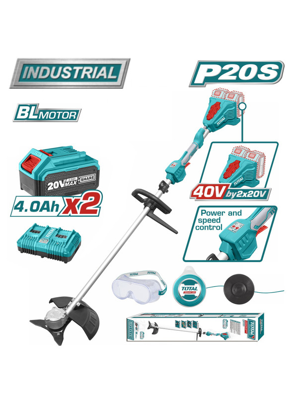 Триммер аккумуляторный Total TSTLI200285 комплектация