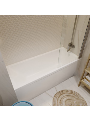 Ванна акриловая Triton Аура 160x70 (с ровным дном) вид в интерьере сбоку