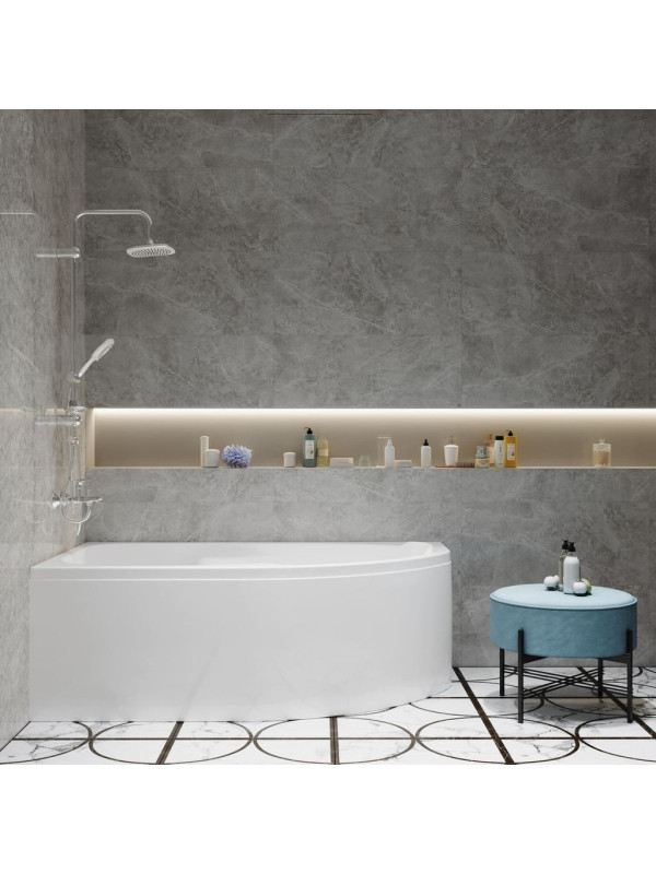 Ванна акриловая Triton София 150x95 R в интерьере вид сбоку