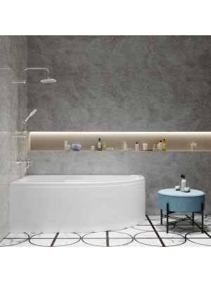 Ванна акриловая Triton София 150x95 R в интерьере вид сбоку