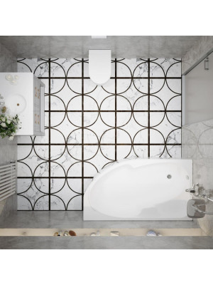 Ванна акриловая Triton София 150x95 R в интерьере вид сверху