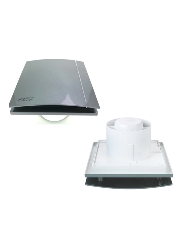 Вытяжной вентилятор Soler&Palau Silent-100 CRZ Grey Design сбоку