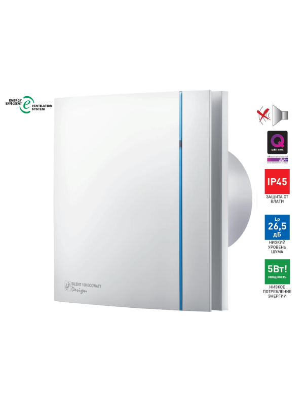 Вытяжной вентилятор Soler&Palau Silent-100 CZ Design Ecowatt характеристики