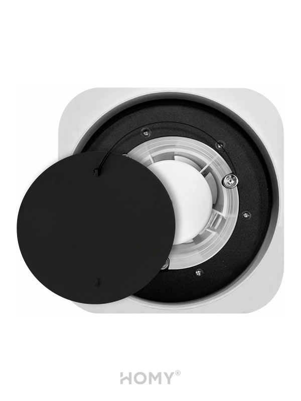 Теневой диффузор с вентилятором HOMY AIR Lite Круглый AL100BS (d150) черный спереди