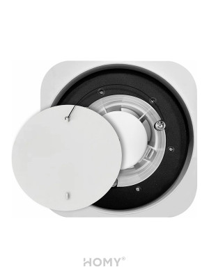 Теневой диффузор с вентилятором с таймером HOMY AIR Lite Круглый AL100WT (d150) белый прямо