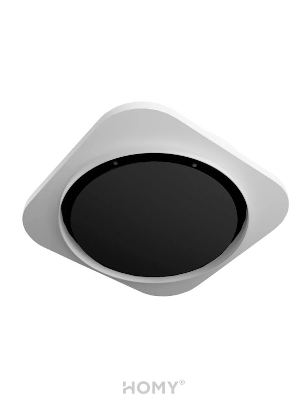 Теневой диффузор с вентилятором с таймером HOMY AIR Lite Круглый AL100BT (d150) черный сбоку