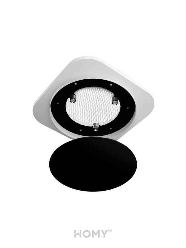 Теневой диффузор с вентилятором с таймером HOMY AIR Lite Круглый AL100BT (d150) черный открыт