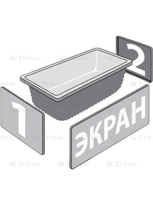 Ванна акриловая Triton Алекса 150x75 (с сифоном, экраном) экран