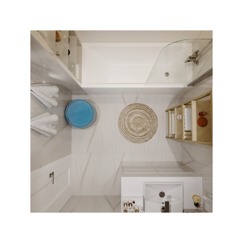 Ванна акриловая Triton Аура 150x70 (с ножками, сифоном, экраном) в интерьере