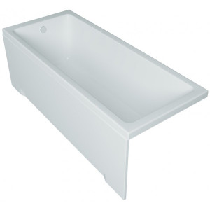 Ванна акриловая Triton Аура 170x70 (с ножками, сифоном, экраном, торцевым экраном) вид сбоку