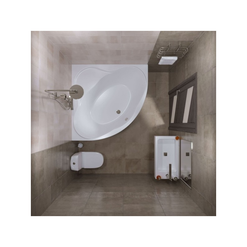 Ванна акриловая Triton Грация 140x140 (с каркасом, сифоном) в интерьере