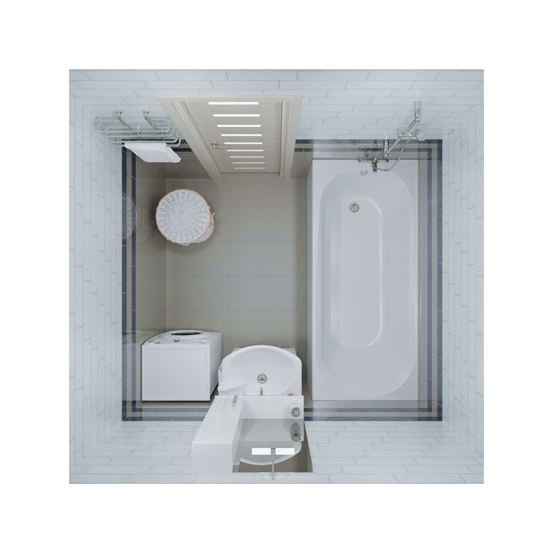 Ванна акриловая Triton Дина 170x75 (с каркасом, сифоном) в интерьере