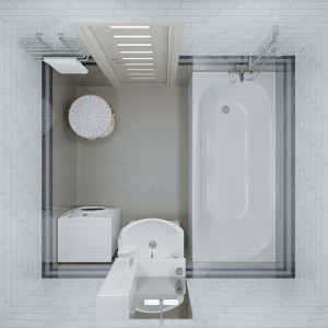 Ванна акриловая Triton Дина 170x75 (с каркасом, сифоном) в интерьере