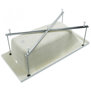 Ванна акриловая Triton Европа 150x70 (с каркасом, экраном, сифоном) вид снизу