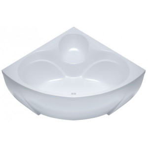Ванна акриловая Triton Сабина 160x160 (с каркасом, сифоном) вид сбоку