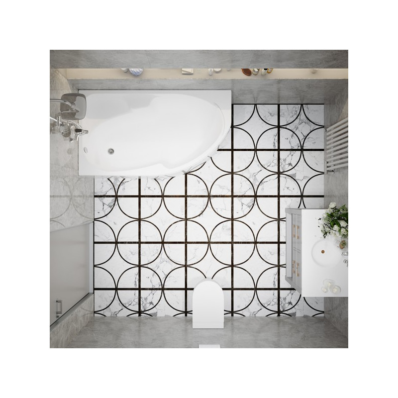 Ванна акриловая Triton София 170x95 L (с каркасом, сифоном) в интерьере