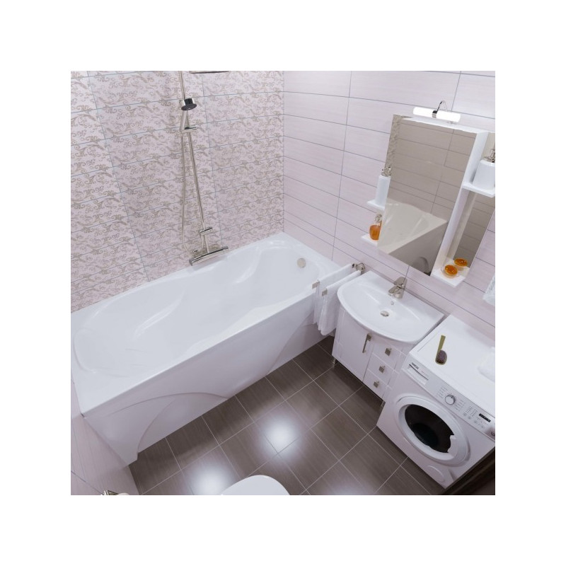 Ванна акриловая Triton Цезарь 180x80 (с ножками, сифоном, экраном) в интерьере