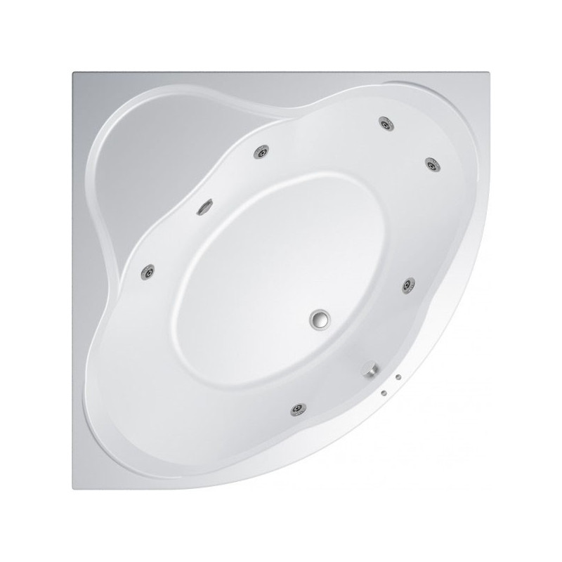 Ванна акриловая Triton Грация Базовая Flat 140x140 (с гидромассажем)