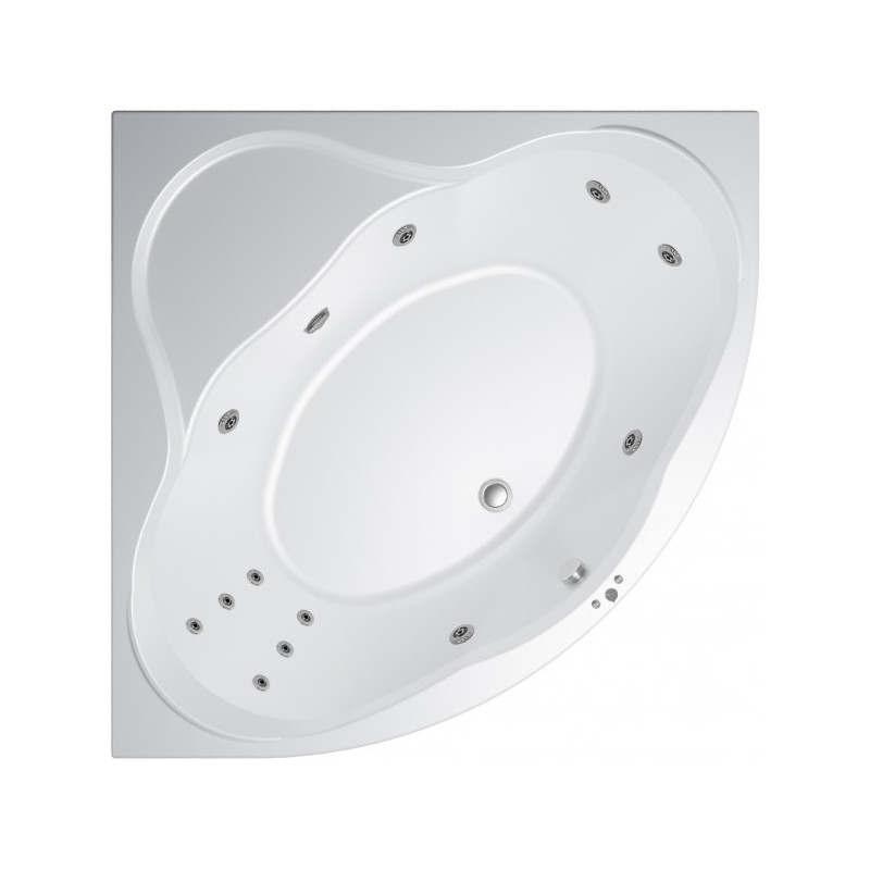 Ванна акриловая Triton Грация Стандарт Flat 140x140 (с краном-переключателем, гидромассажем)