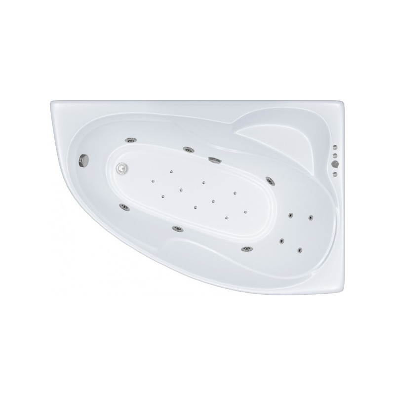 Ванна акриловая Triton Изабель Люкс Flat 170x100 L (с краном-переключателем, гидромассажем и аэромассажем)