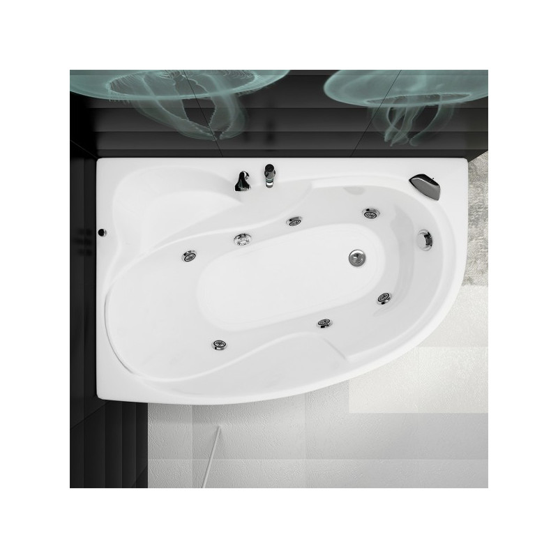 Ванна акриловая Triton Николь Базовая Flat 160x100 R (с гидромассажем) в интерьере вид сверху