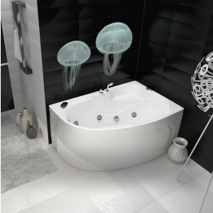 Ванна акриловая Triton Николь Базовая Flat 160x100 L (с гидромассажем) в интерьере