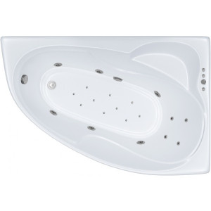 Ванна акриловая Triton Николь Люкс Flat 160x100 L (с краном-переключателем, гидромассажем и аэромассажем)