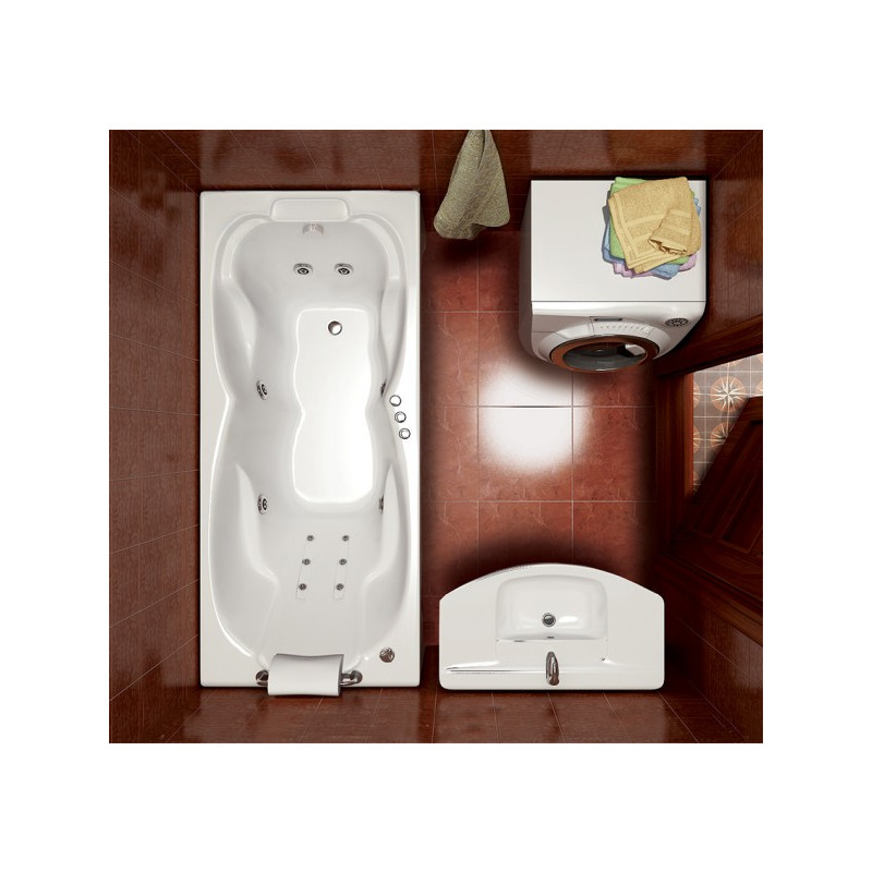 Ванна акриловая Triton Персей Стандарт Flat 190x90 (с краном-переключателем, гидромассажем) в интерьере