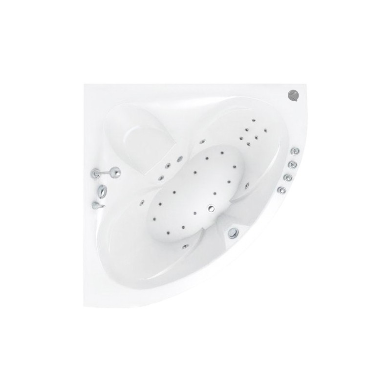 Ванна акриловая Triton Сабина Люкс Flat 160x160 (с краном-переключателем, гидромассажем и аэромассажем)