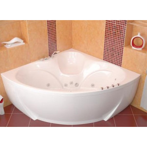 Ванна акриловая Triton Сабина Стандарт Flat 160x160 (с краном-переключателем, гидромассажем) в интерьере