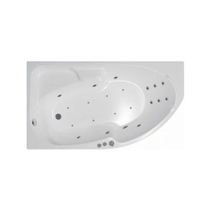 Ванна акриловая Triton София Люкс Flat 170x95 L (с краном-переключателем, гидромассажем и аэромассажем)