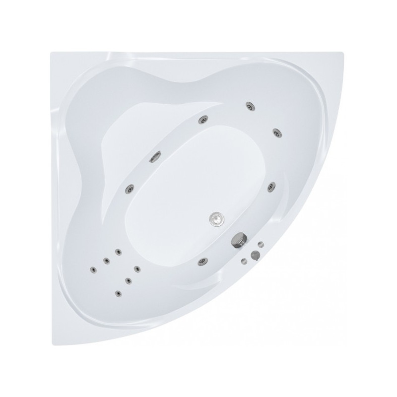 Ванна акриловая Triton Троя Стандарт Flat 150x150 (с краном-переключателем, гидромассажем)