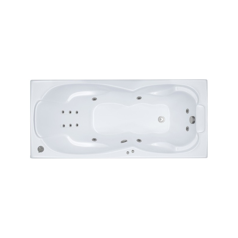 Ванна акриловая Triton Цезарь Стандарт Flat 180x80 (с краном-переключателем, гидромассажем)