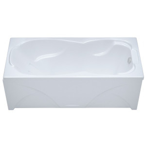 Ванна акриловая Triton Цезарь Стандарт Flat 180x80 (с краном-переключателем, гидромассажем) вид сбоку